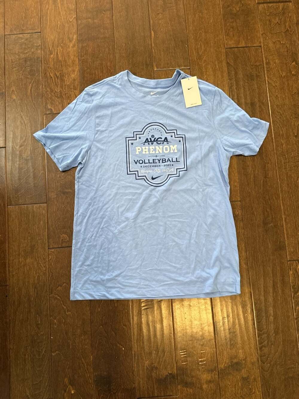 Nike AVCA Phenom Volleyball Dri-Fit T-Shirt Size L Blue
